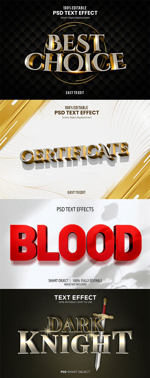 PSD Text Effect Set Part 52