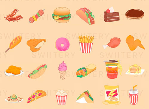 Fast Food Clipart Set - Swiitery A4RFPYV