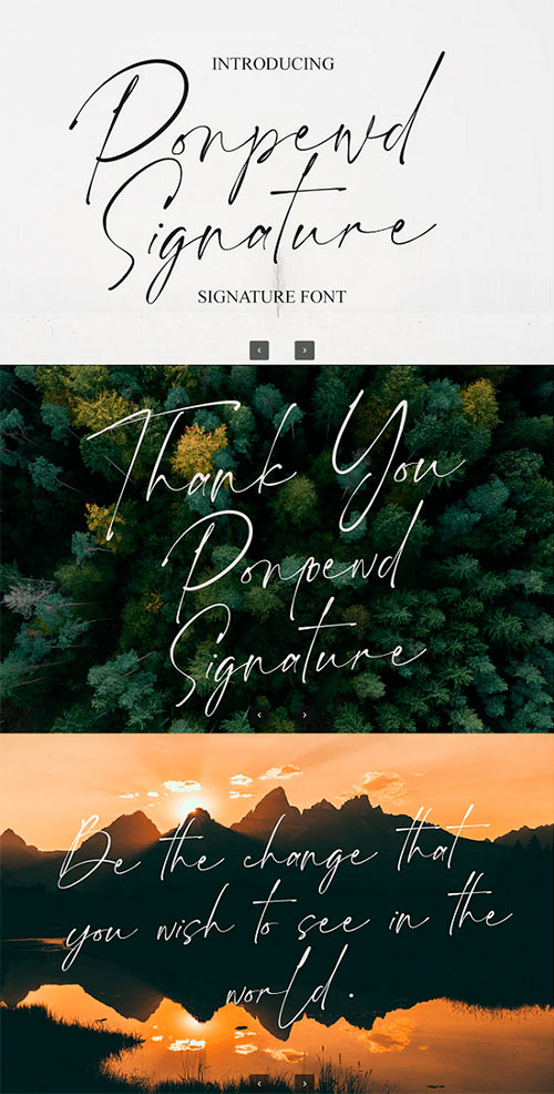 Ponpewd Signature Script Brush Font UFZK58S