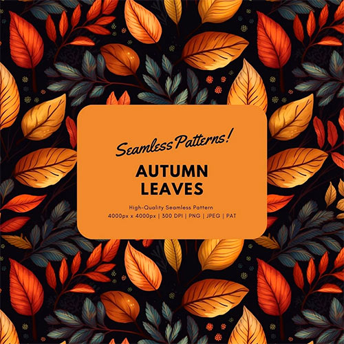 Autumn Leaves Seamless Pattern 2ZUUW5T