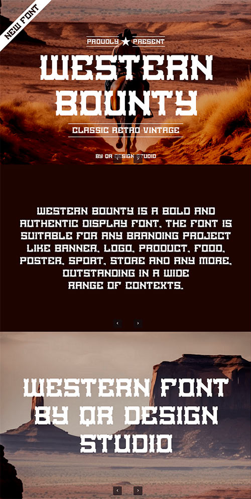 Western Bounty - Classic Typeface Font 626T8AW