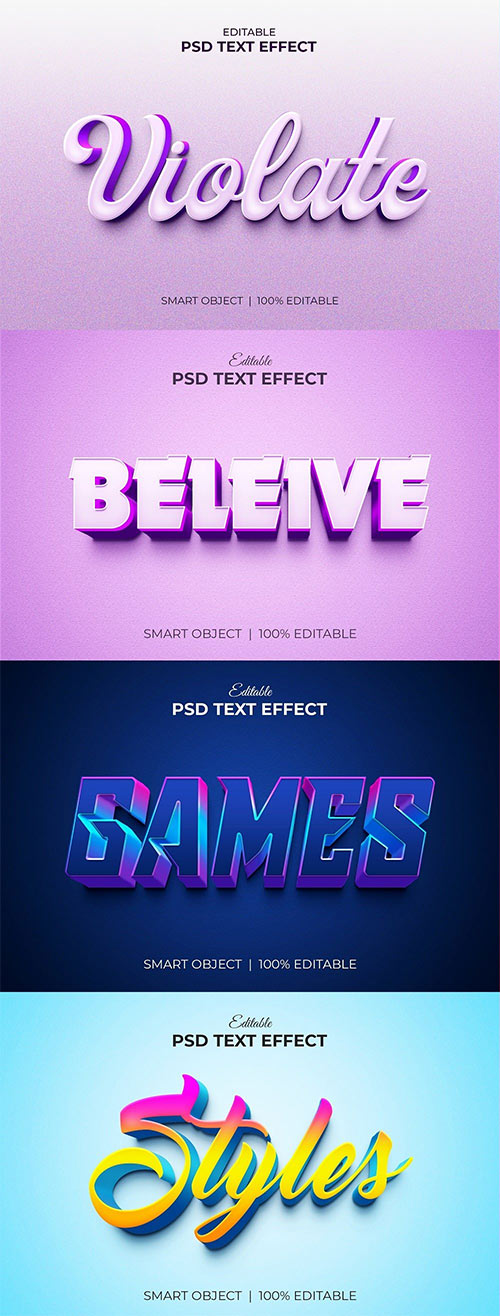 PSD Text Effect Set Part 54