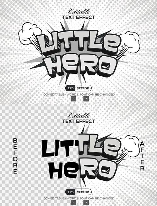 Little Hero Text Effect Comic Style 6TDEAEX