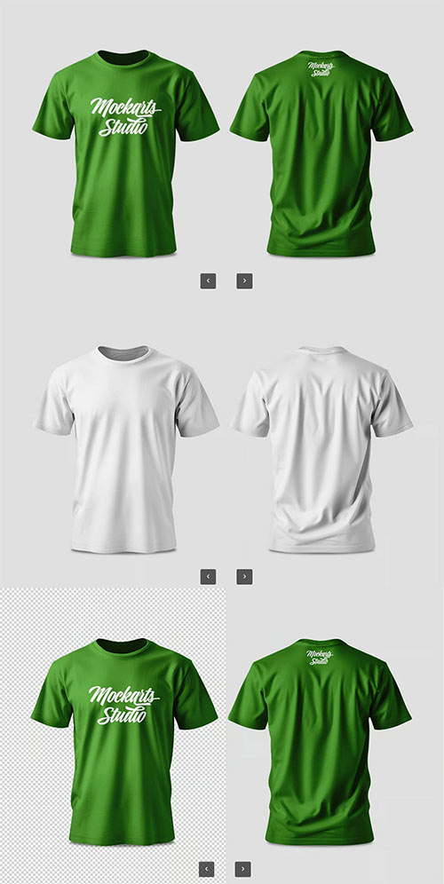 Front And Back Tshirt Mockup QHADK2N