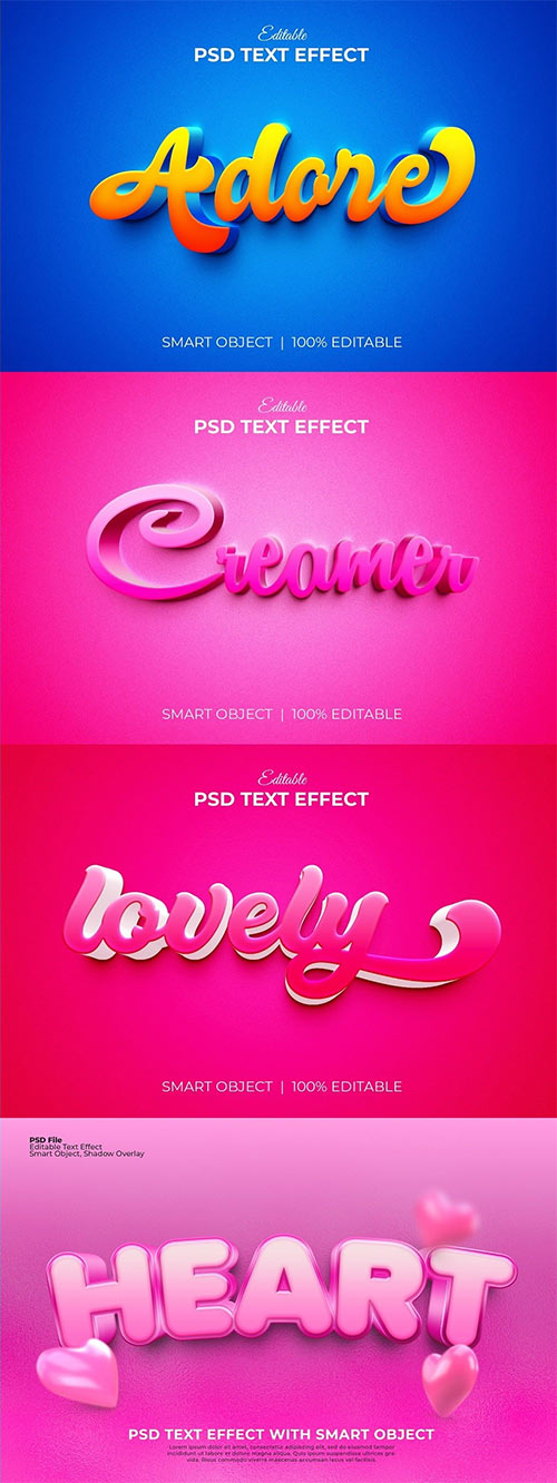 PSD Text Effect Set Part 54