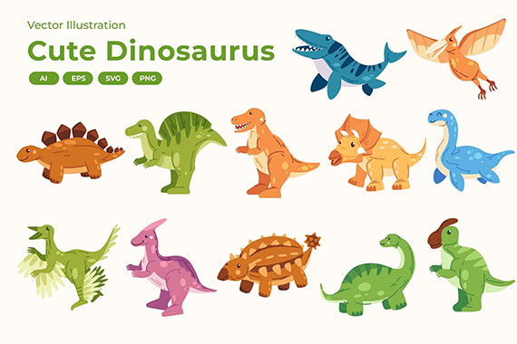 Cute Dinosaurus Collection 4AG7UMR