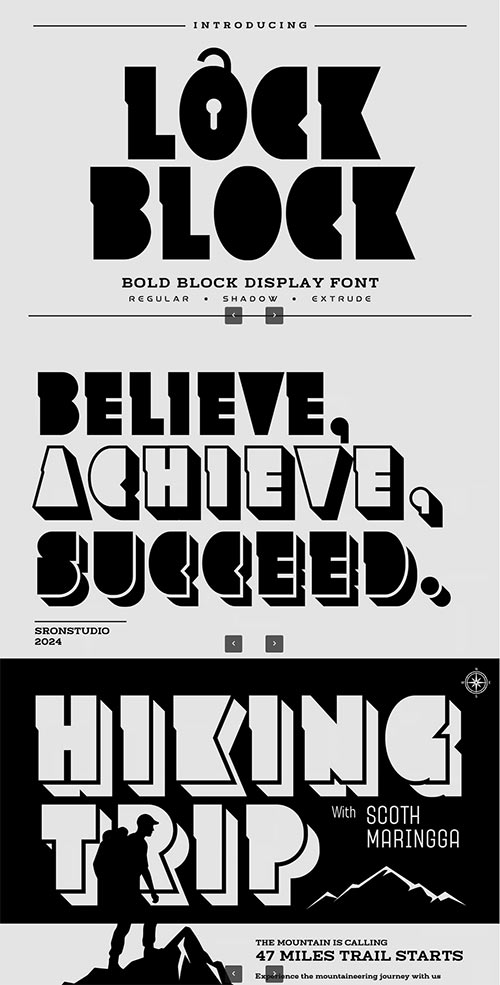 Lock Block – Block Display Font VJ8FMNE