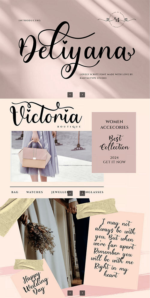 Deliyana Lovely Script Font LRG8GUM