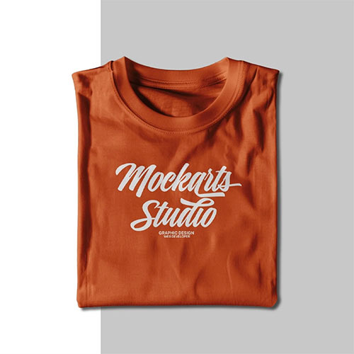 Folded Tshirt Mockup GFRMYH3