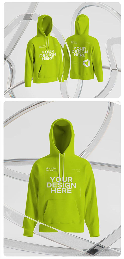 Silver Hoodie Mockup 8UYVJQE