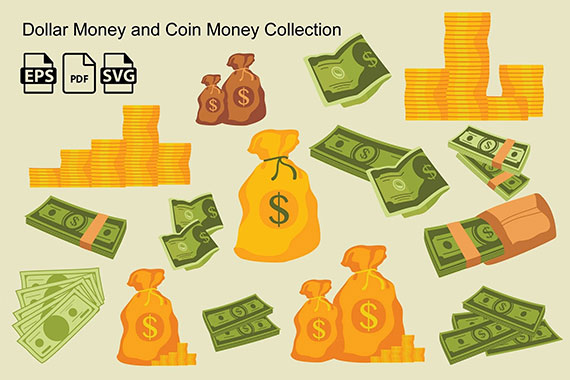 Dollar Money and Coin Money Collection PQT9QC2