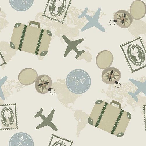 Retro Travel Seamless Pattern TJFXPBZ