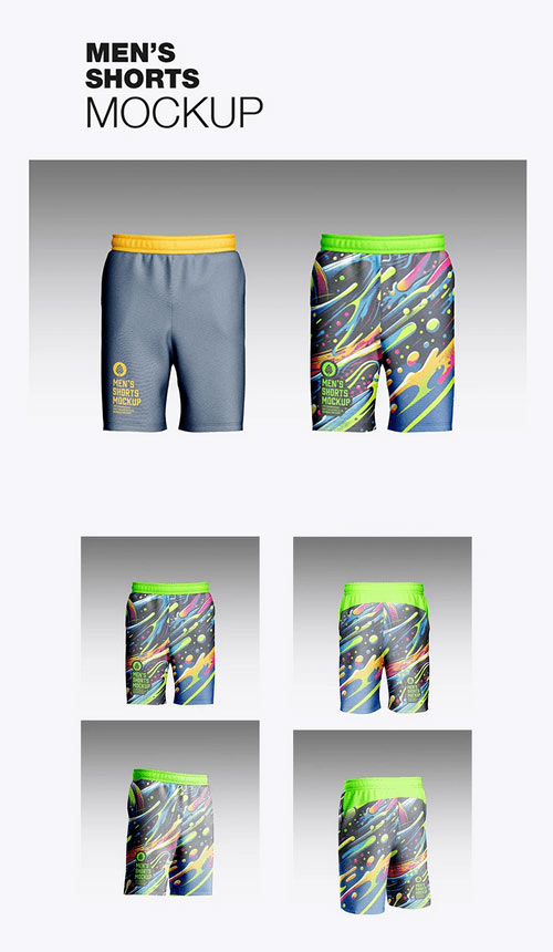 Men's Shorts Mockup J9VJWJD