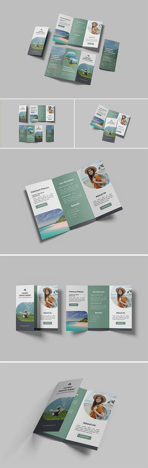 Trifold Brochure Mockup 6M3BVRG