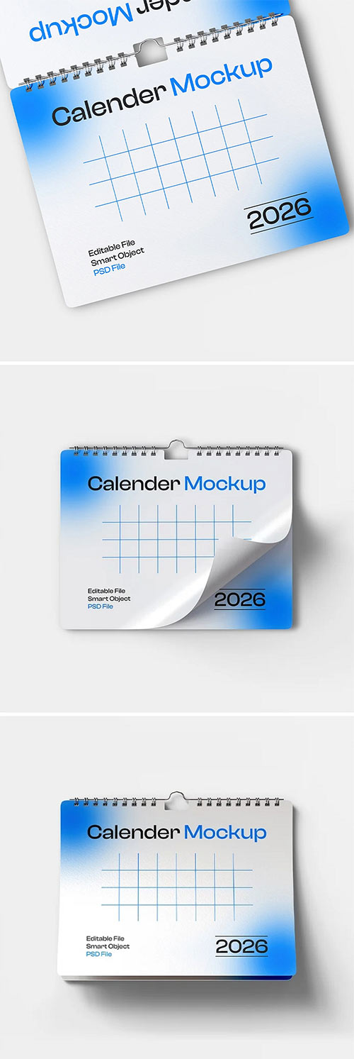 Desk Calendar Planner Mockup Set UPH8F4W