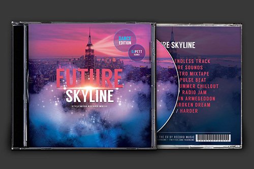 Future Skyline CD Cover Artwork PSD