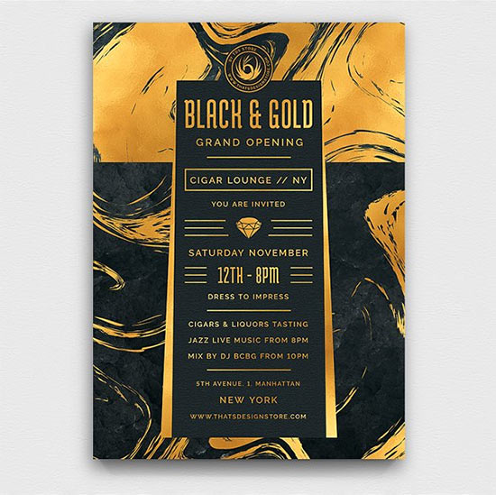 Black and Gold Flyer Template V12