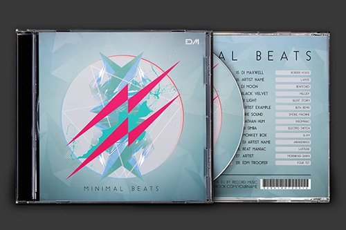 Minimal Beats CD Cover Artwork PSD
