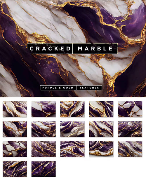 Purple & Gold Marble Textures Pack YF4U45E