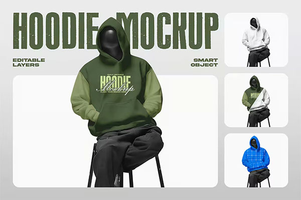 Realistic Hoodie Mockup GBU63ZS