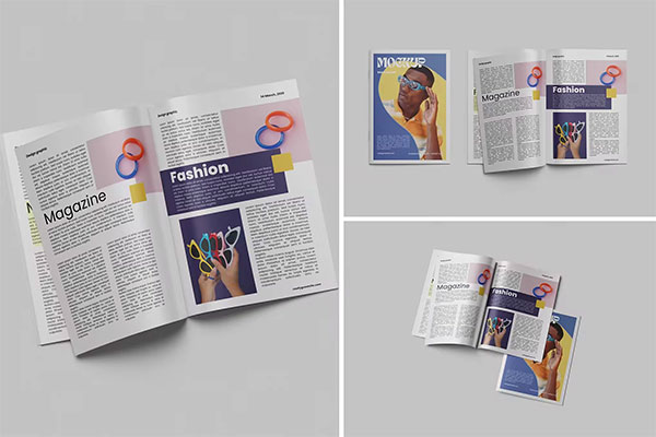 A4 Magazine Mockup 8XNUTWW
