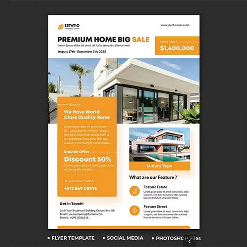 Real Estate Flyer Template 452BYAK