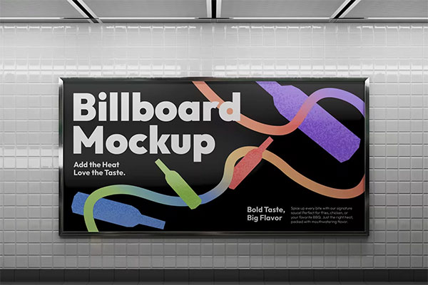 Subway Billboard Mockup 7XJN322