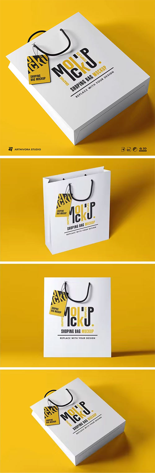 Shopping Bag Mockup Sets W82S8DZ