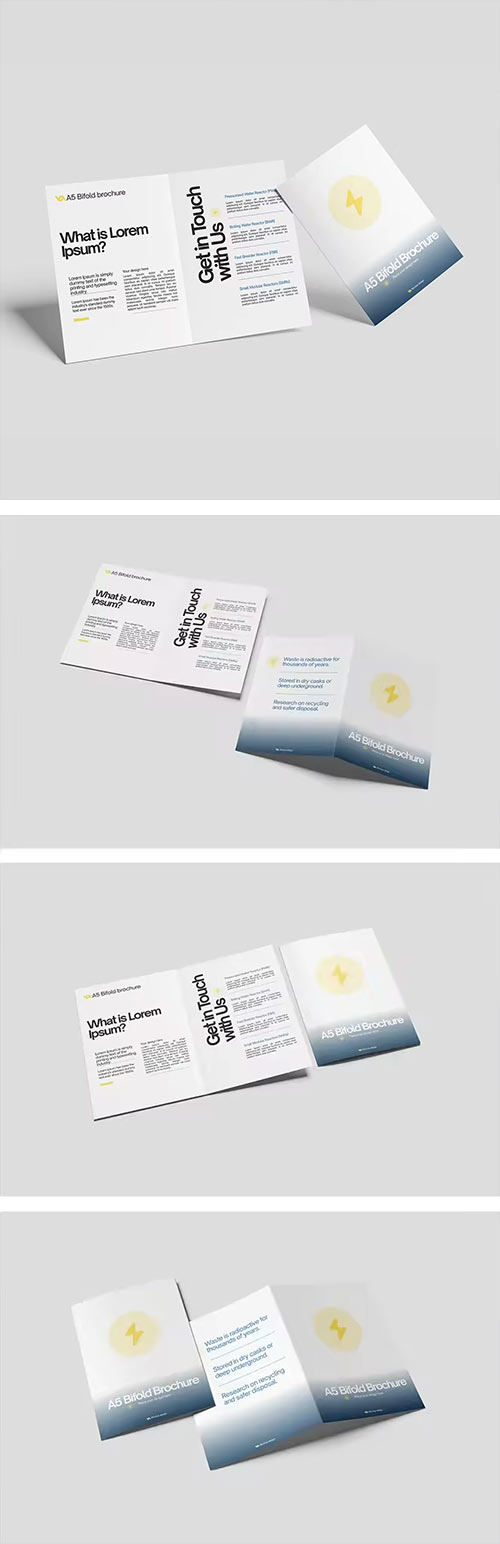 A5 Bifold Brochure Mockup VVX7WTC