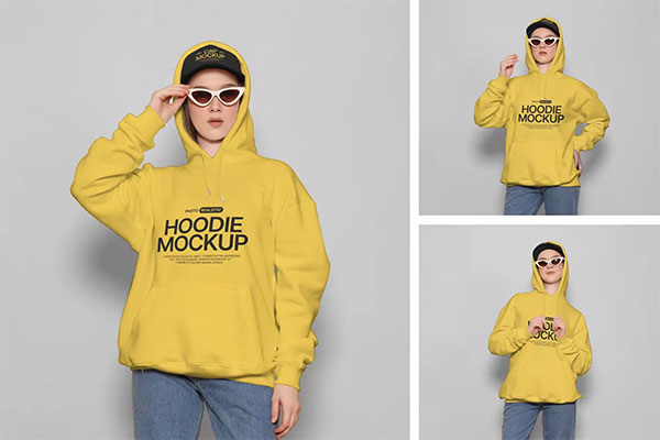 Hoodie Mockup Stylish Woman 8P2GZND