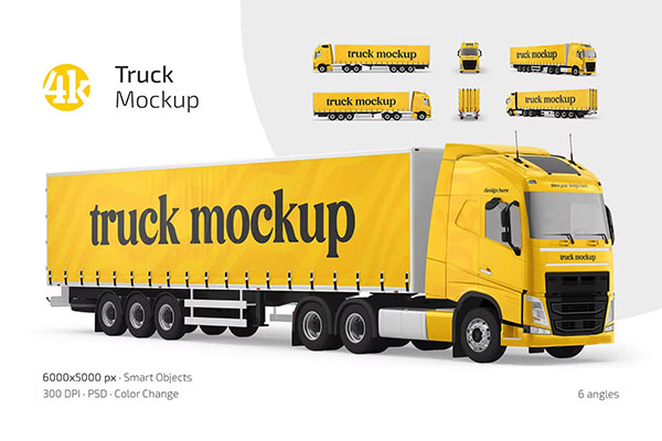 Truck Mockup Set 7CDSQ7Q