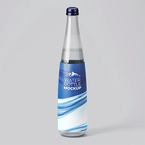 Glass Water Bottle Mockup PSD A769BBS