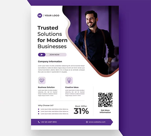 Business Flyer Template Design MLEJVGW