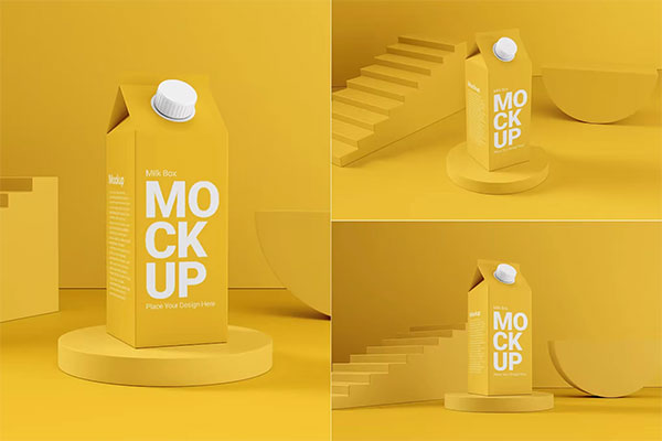 Milk Box Mockup CQH83FJ