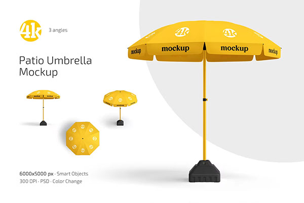 Patio Umbrella Mockup Set U8JEMC3