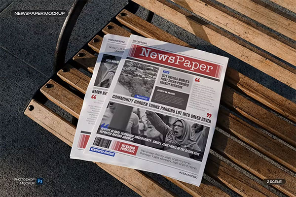 Newspaper Mockup VEKPVU7
