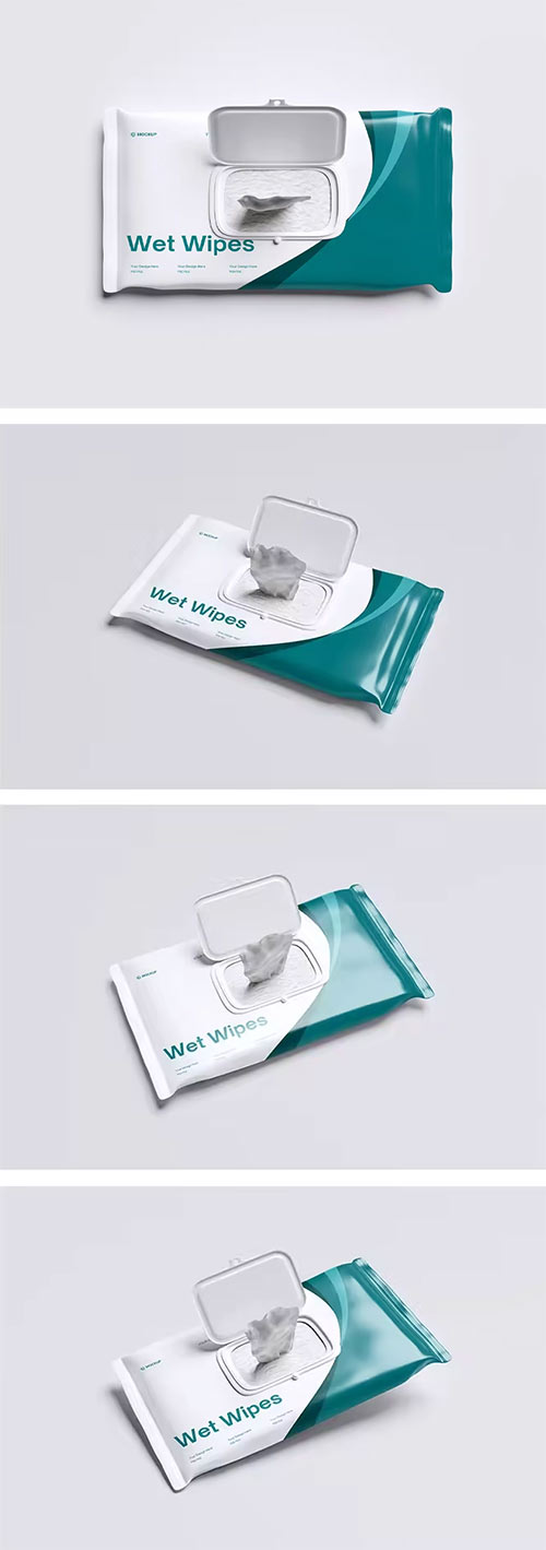 Wet Wipes Packaging Box Mockup V8DKEN7