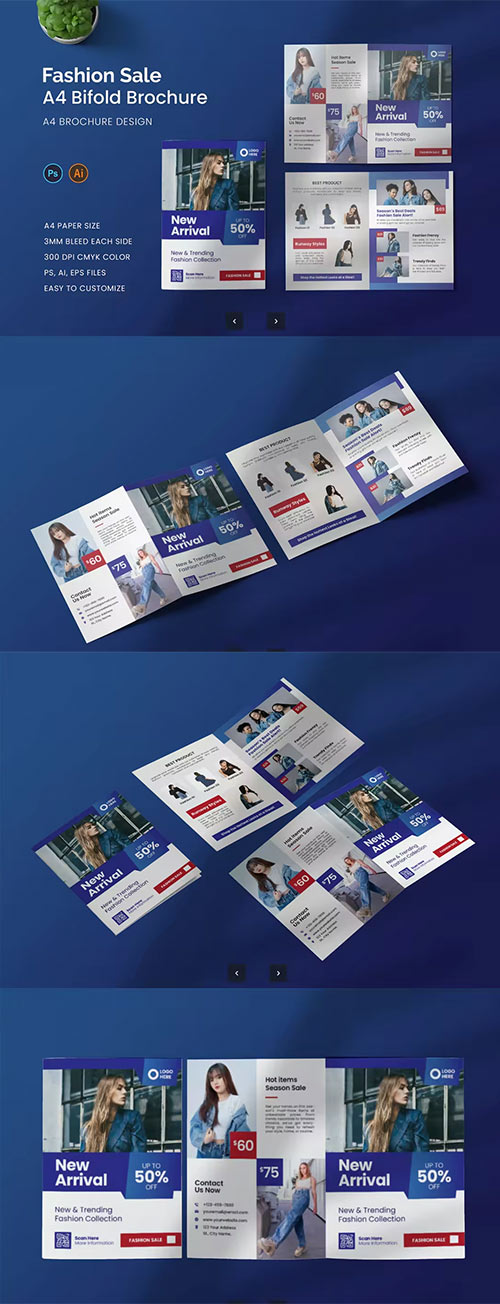 Fashion Sale Bifold Brochure BQU5BAW