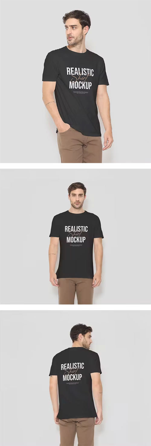 Mens T-Shirt Mockup HTVZ49T