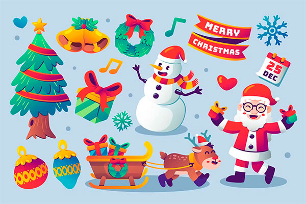 Christmas Holiday Elements Collection 4CVDW2B