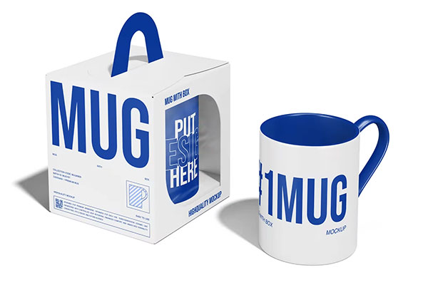 Mug with Box Mockup DTTDB2K