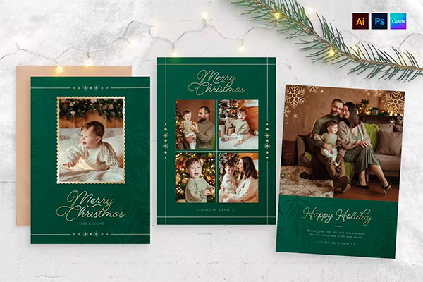 Christmas Family Photo Card Template JPY8Q5G