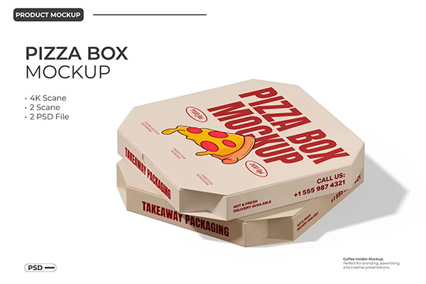 Pizza Box Mockup - Realistic Mockup SYMXEWJ