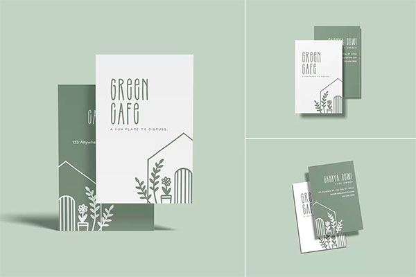 Vertical Business Card Mockup 3BA6333