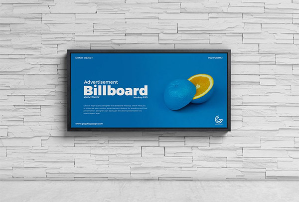 Advertisement Wall Billboard Mock up PSD