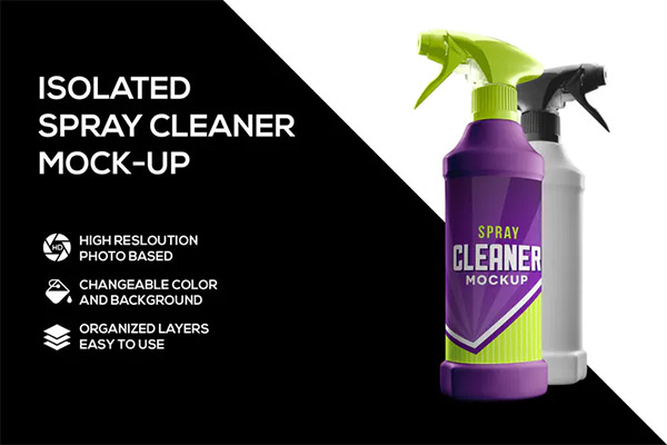 Spray Cleaner PSD Mockup