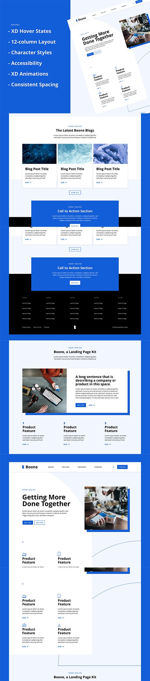 Boone - XD Landing Page Template