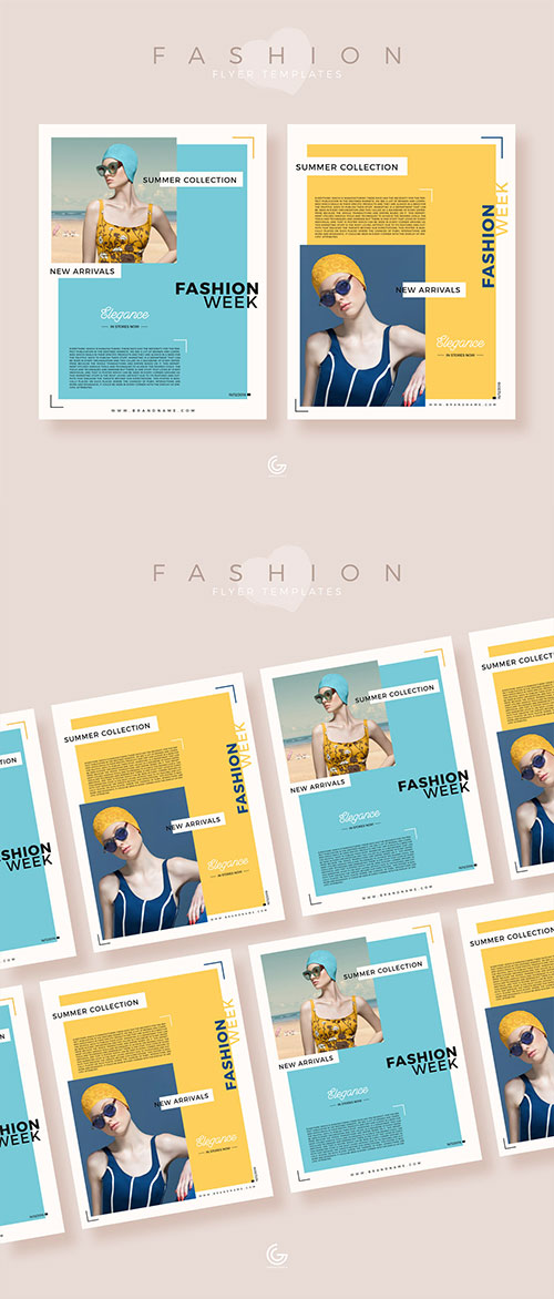 Summer Collection Fashion PSD Flyer Templates 2019