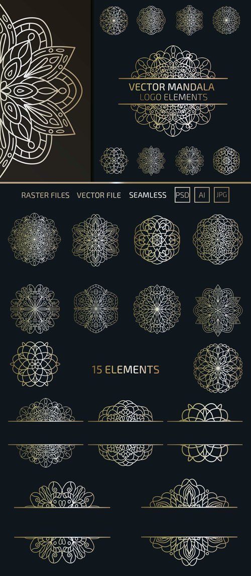 Mandala Logo Vector Elements