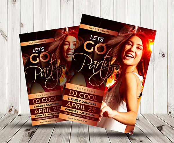 Cool Party Flyer PSD Template Design